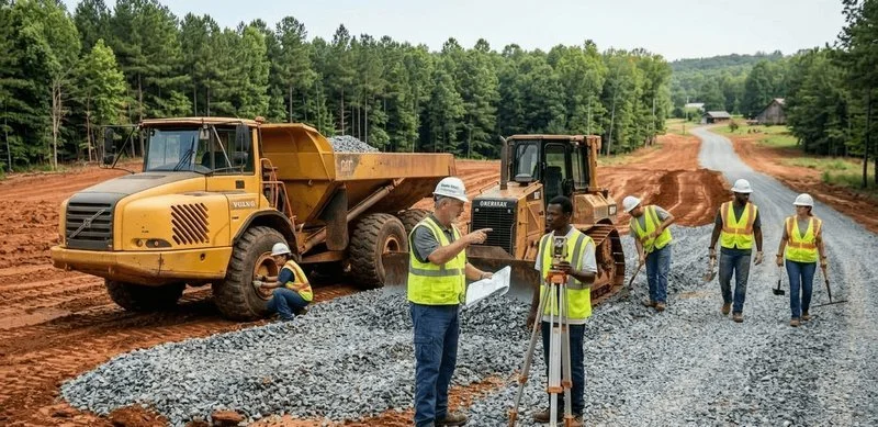 Swainsboro Gravel driveway work in Emanuel County